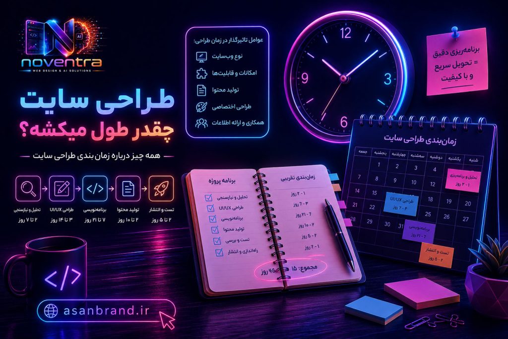 طراحی سایت چقدر طول میکشه